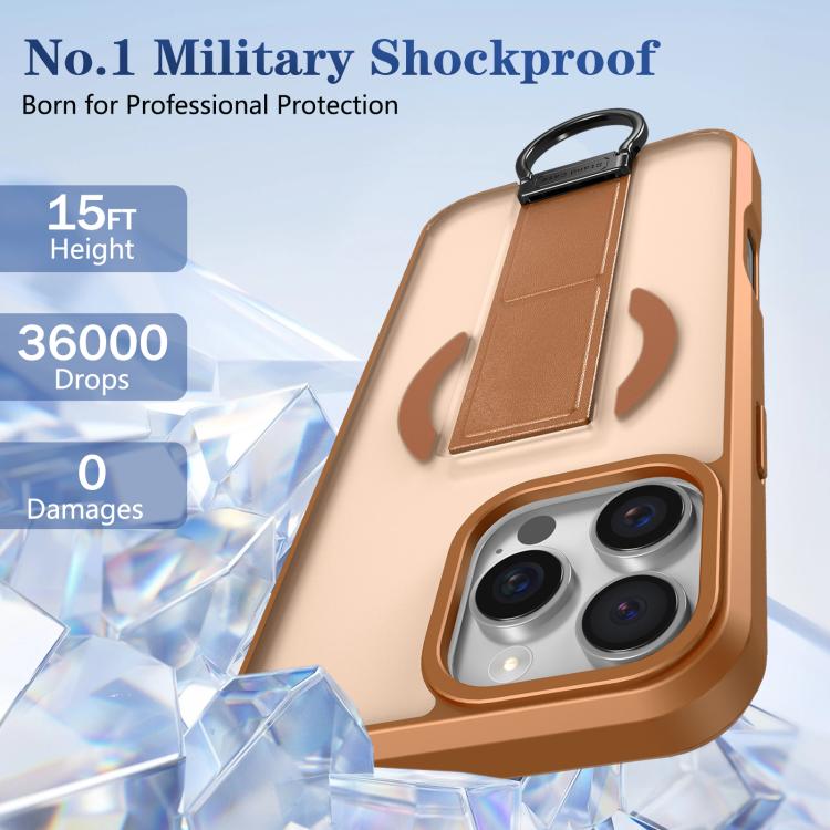 For iPhone 16 Pro Max Skin-Friendly D-Ring Holder Magnetic Shockproof Phone Case