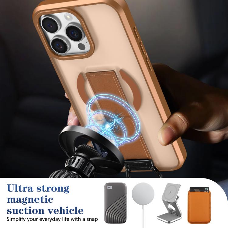 For iPhone 16 Pro Max Skin-Friendly D-Ring Holder Magnetic Shockproof Phone Case