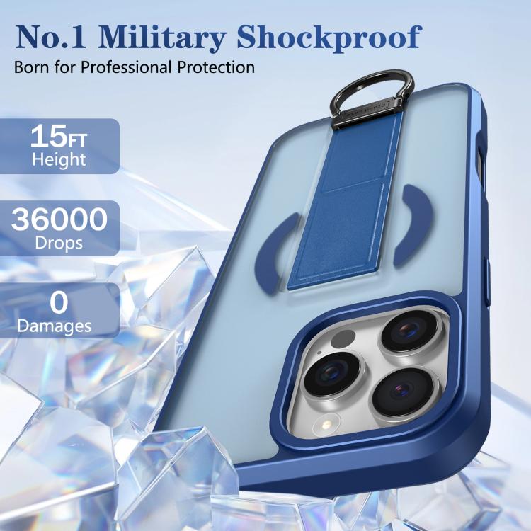 For iPhone 16 Pro Max Skin-Friendly D-Ring Holder Magnetic Shockproof Phone Case