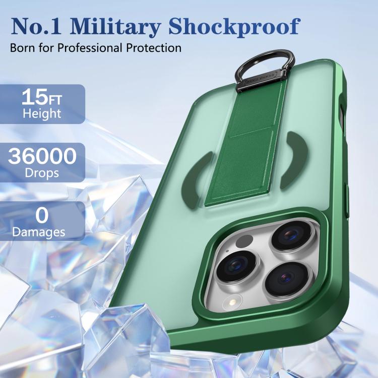 For iPhone 16 Pro Max Skin-Friendly D-Ring Holder Magnetic Shockproof Phone Case