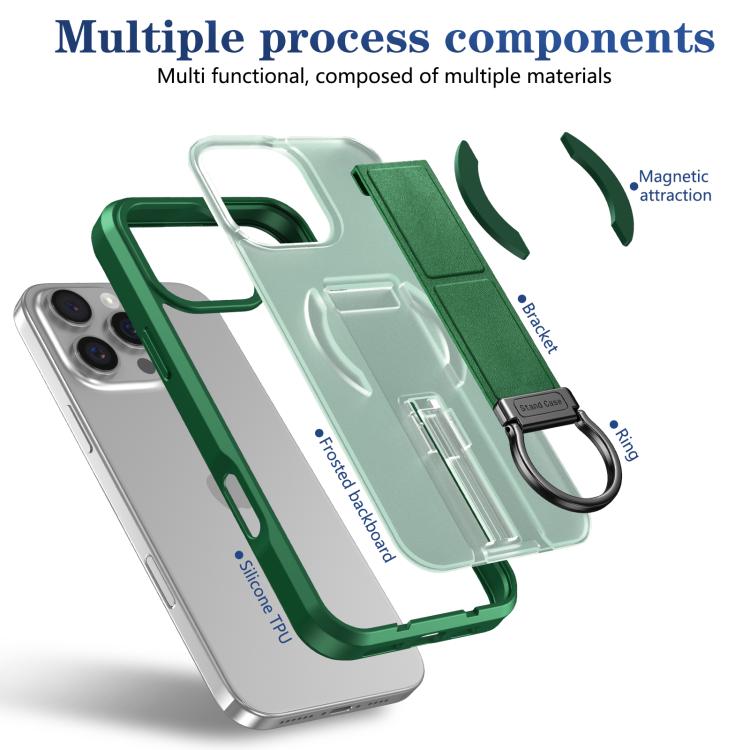 For iPhone 16 Pro Max Skin-Friendly D-Ring Holder Magnetic Shockproof Phone Case