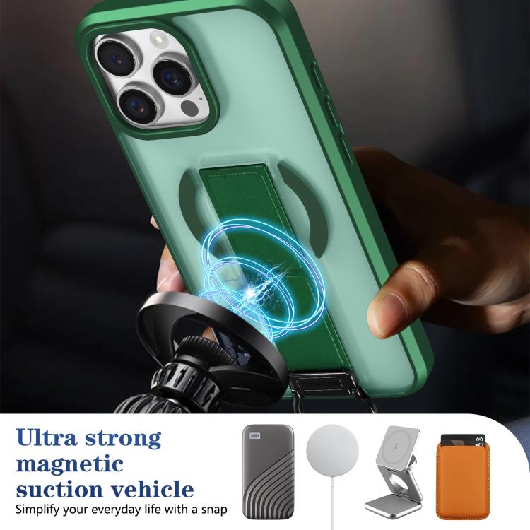 For iPhone 16 Pro Max Skin-Friendly D-Ring Holder Magnetic Shockproof Phone Case