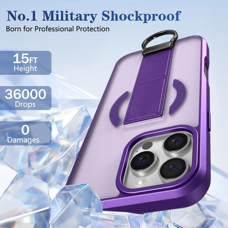 For iPhone 16 Pro Max Skin-Friendly D-Ring Holder Magnetic Shockproof Phone Case