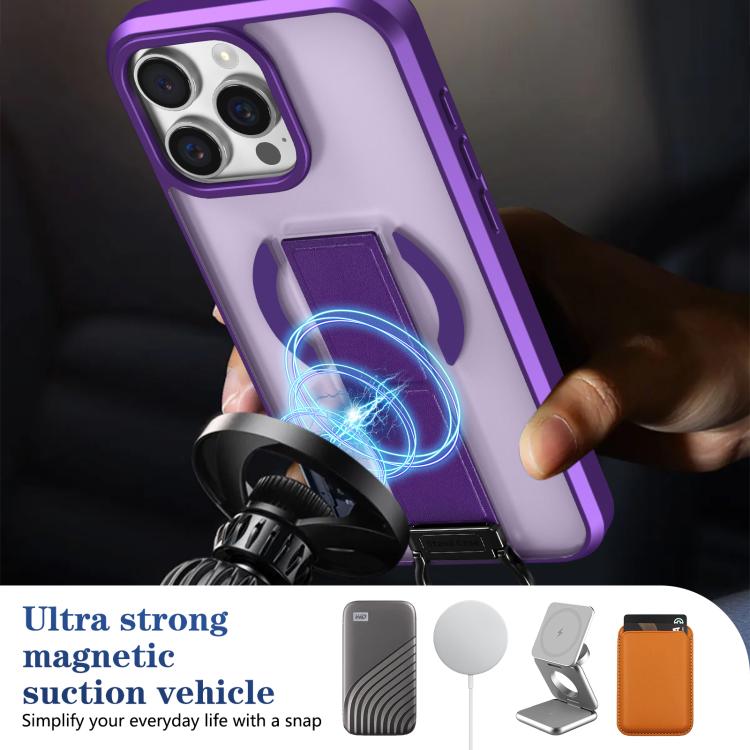 For iPhone 16 Pro Max Skin-Friendly D-Ring Holder Magnetic Shockproof Phone Case