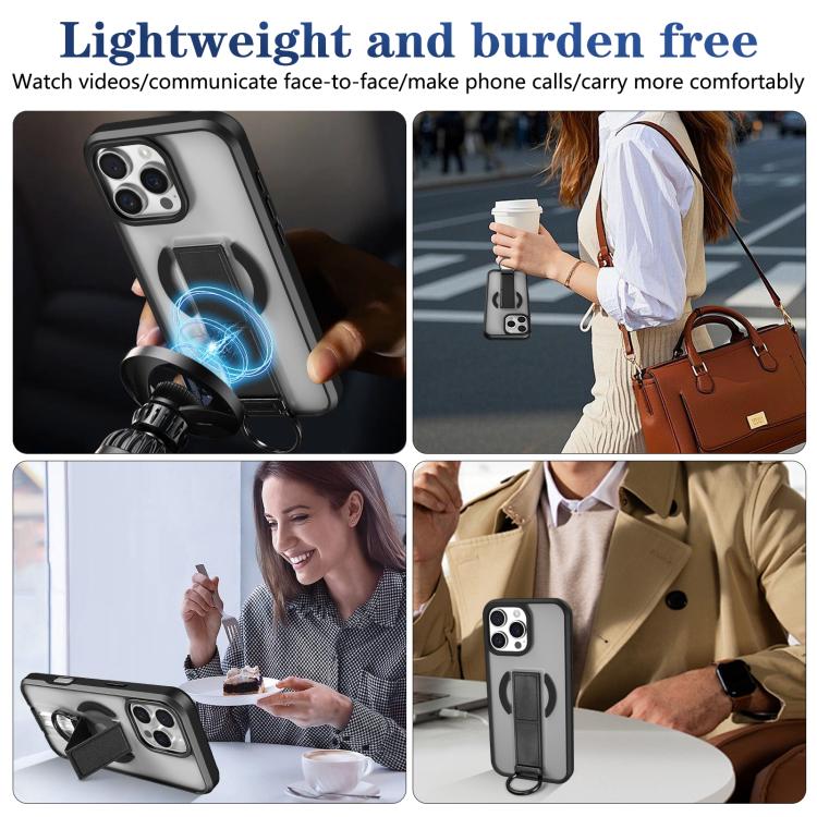 For iPhone 16 Pro Skin-Friendly D-Ring Holder Magnetic Shockproof Phone Case