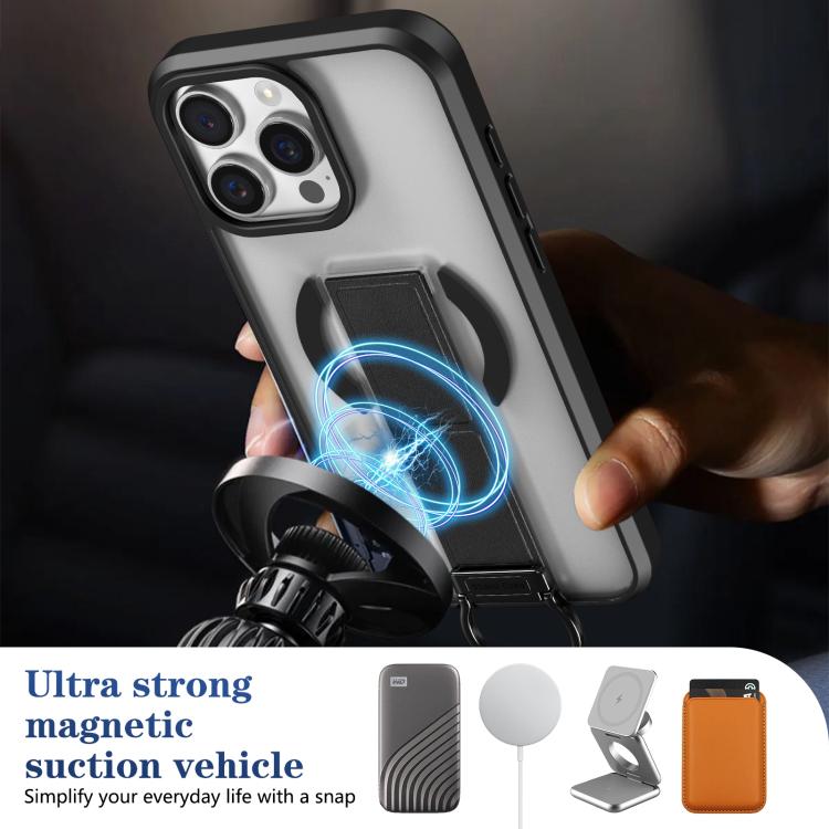 For iPhone 16 Pro Skin-Friendly D-Ring Holder Magnetic Shockproof Phone Case