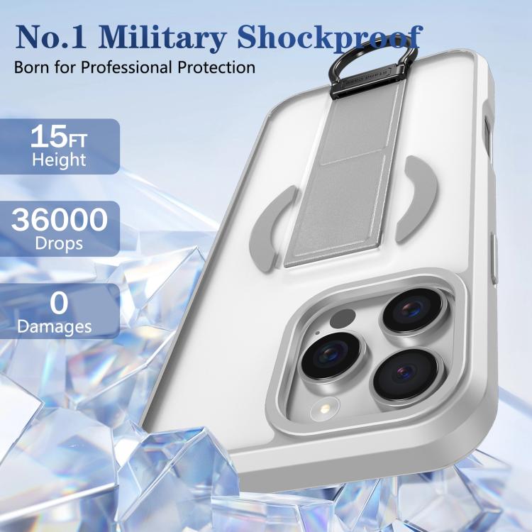 For iPhone 16 Pro Skin-Friendly D-Ring Holder Magnetic Shockproof Phone Case