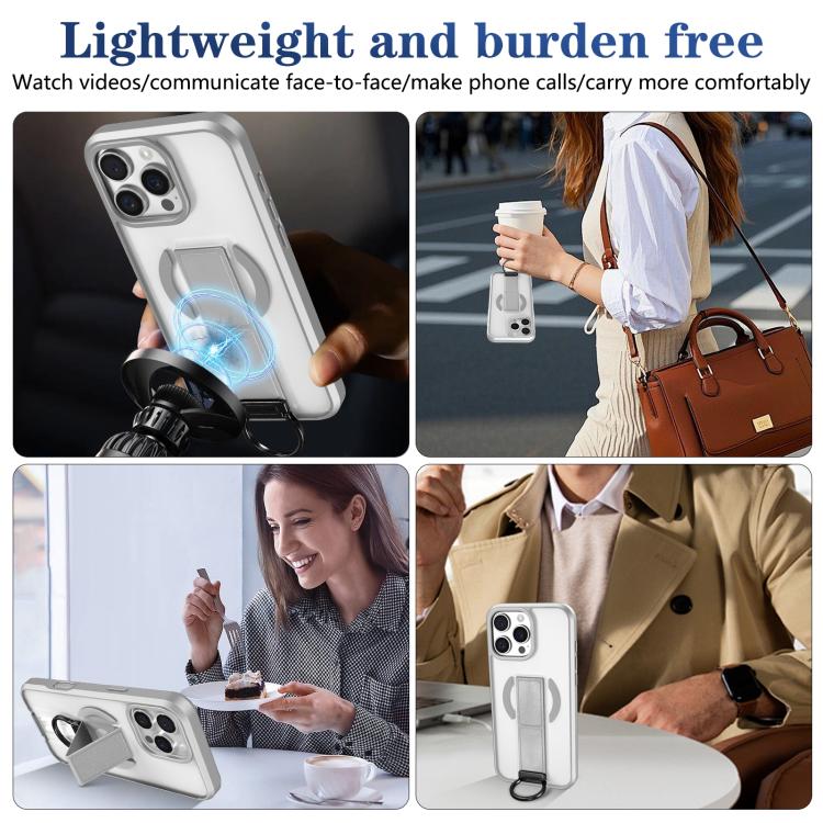 For iPhone 16 Pro Skin-Friendly D-Ring Holder Magnetic Shockproof Phone Case
