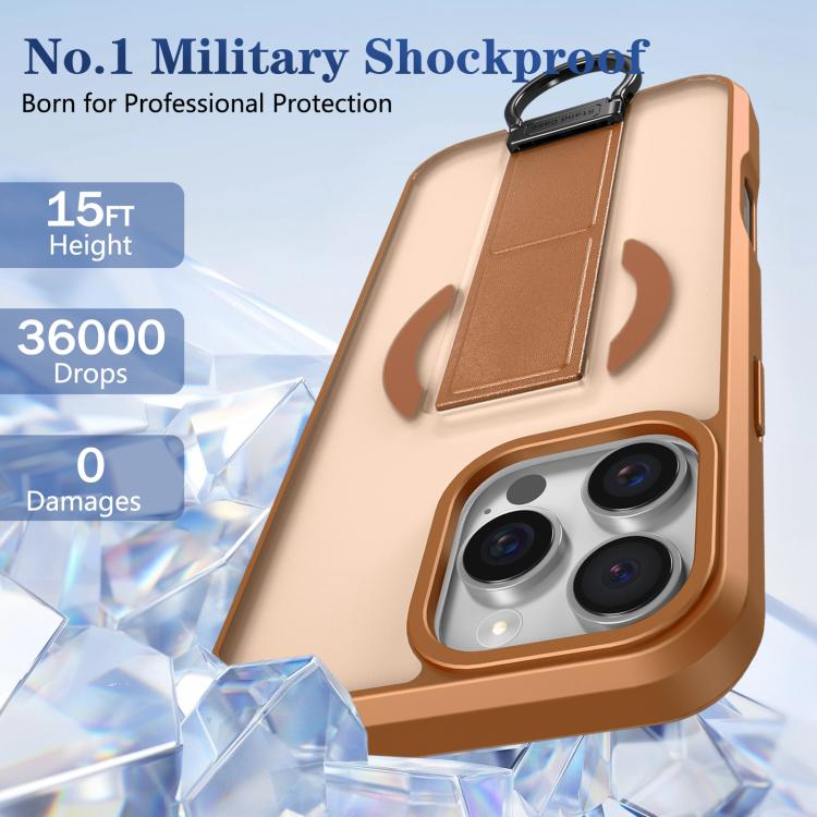 For iPhone 16 Pro Skin-Friendly D-Ring Holder Magnetic Shockproof Phone Case