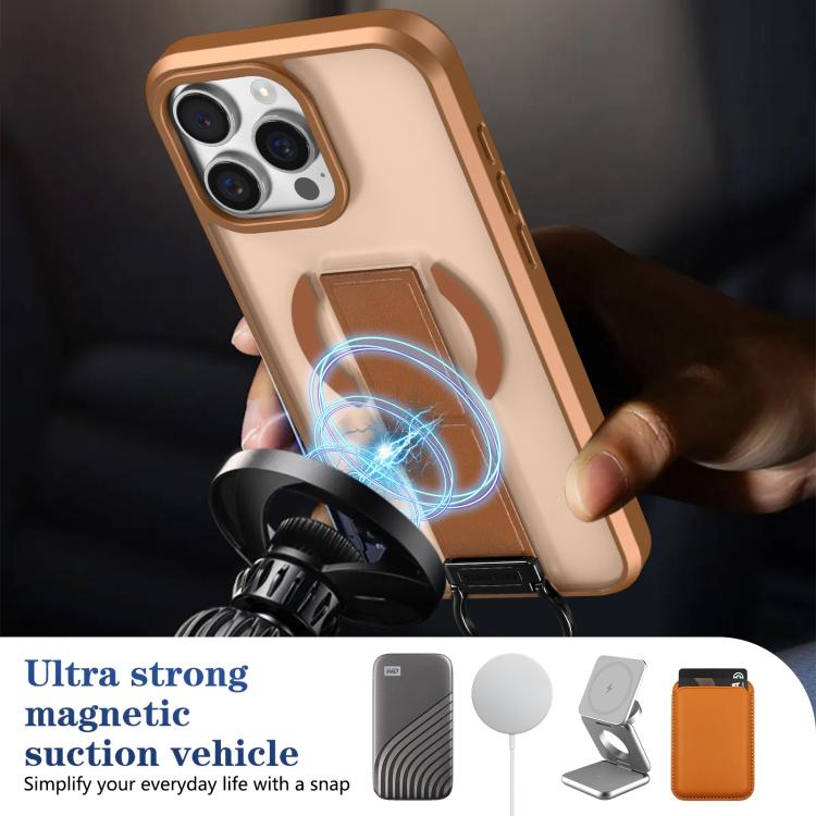 For iPhone 16 Pro Skin-Friendly D-Ring Holder Magnetic Shockproof Phone Case