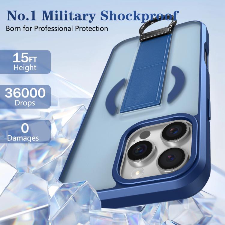 For iPhone 16 Pro Skin-Friendly D-Ring Holder Magnetic Shockproof Phone Case