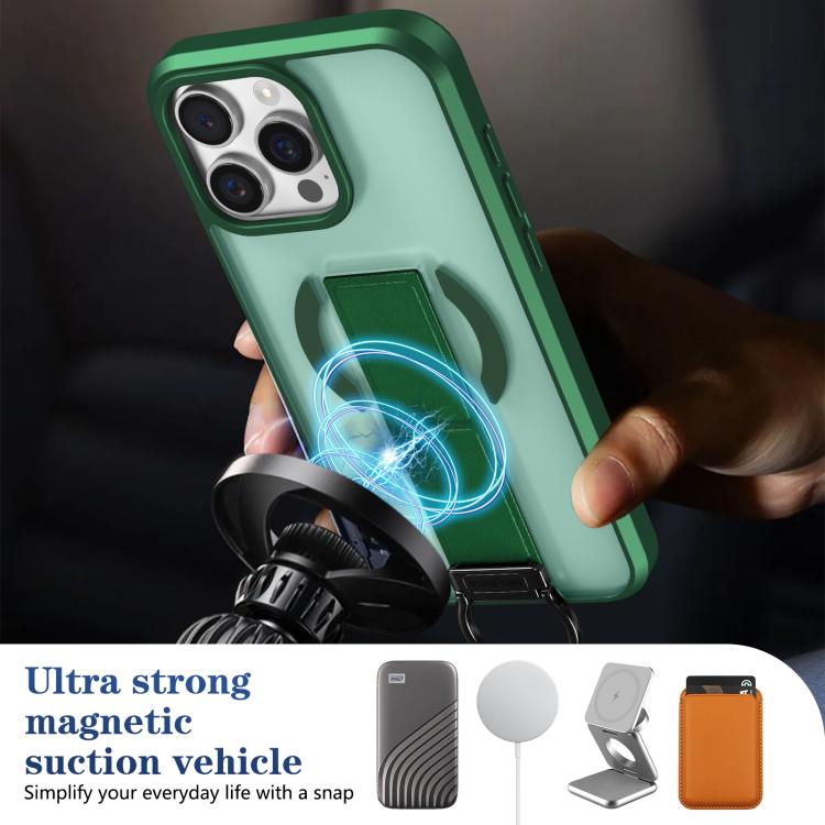 For iPhone 16 Pro Skin-Friendly D-Ring Holder Magnetic Shockproof Phone Case