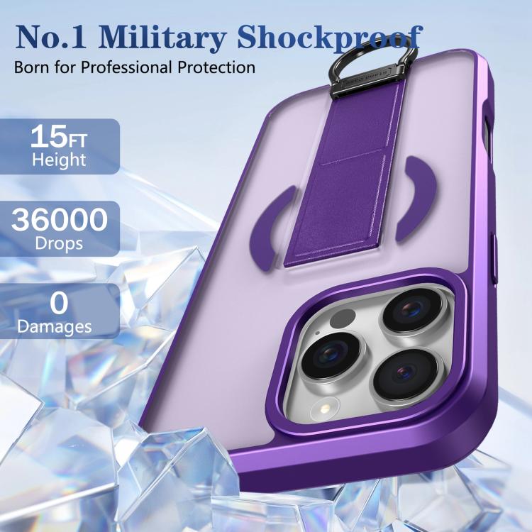 For iPhone 16 Pro Skin-Friendly D-Ring Holder Magnetic Shockproof Phone Case