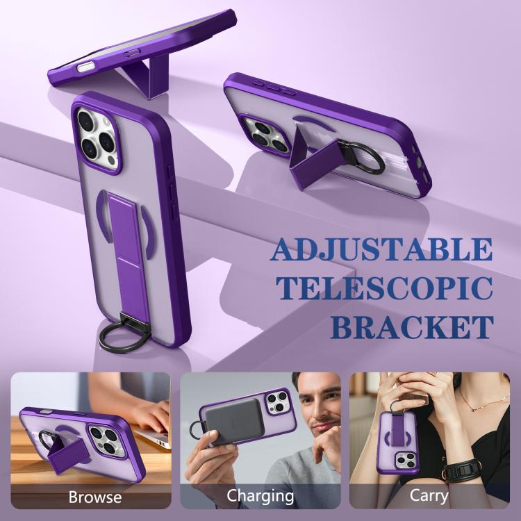 For iPhone 16 Pro Skin-Friendly D-Ring Holder Magnetic Shockproof Phone Case