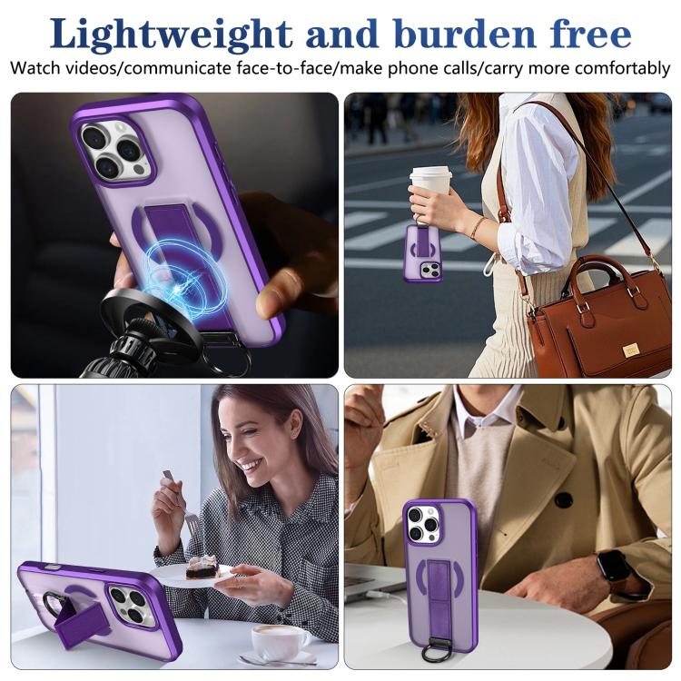 For iPhone 16 Pro Skin-Friendly D-Ring Holder Magnetic Shockproof Phone Case