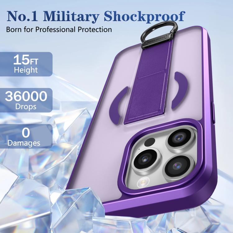 For iPhone 15 Pro Max Skin-Friendly D-Ring Holder Magnetic Shockproof Phone Case