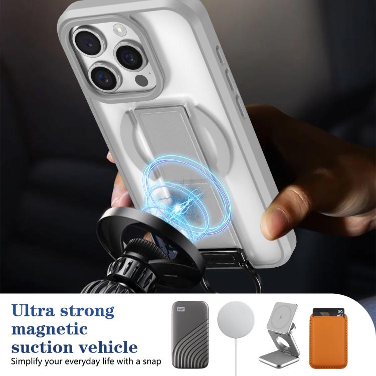 For iPhone 15 Pro Skin-Friendly D-Ring Holder Magnetic Shockproof Phone Case