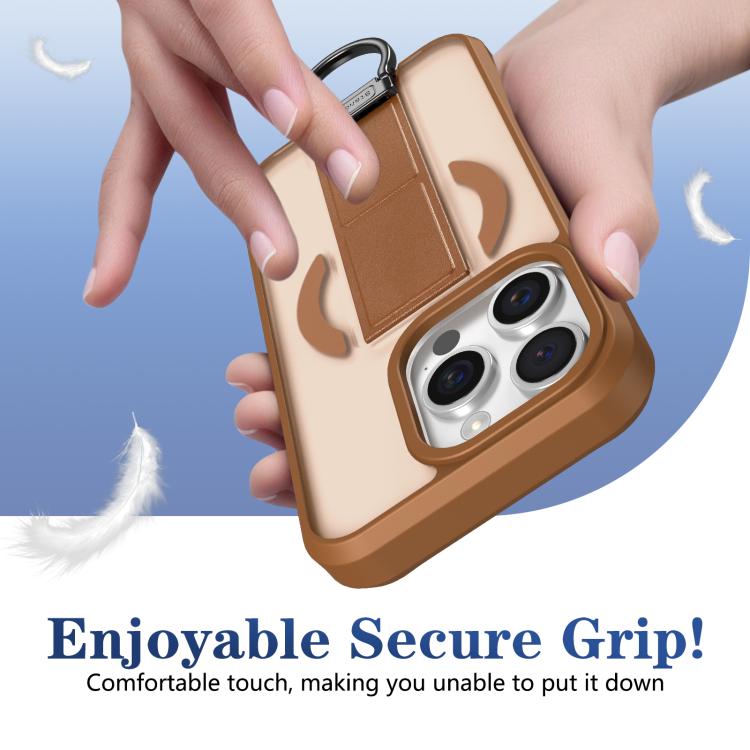 For iPhone 15 Pro Skin-Friendly D-Ring Holder Magnetic Shockproof Phone Case