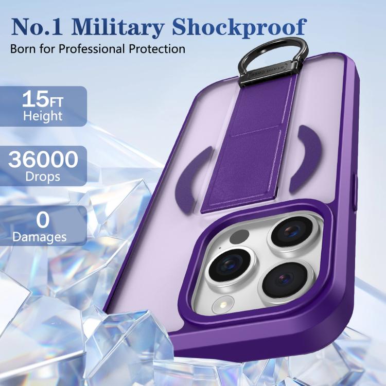 For iPhone 15 Pro Skin-Friendly D-Ring Holder Magnetic Shockproof Phone Case