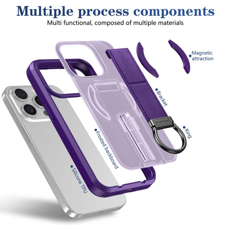 For iPhone 15 Pro Skin-Friendly D-Ring Holder Magnetic Shockproof Phone Case