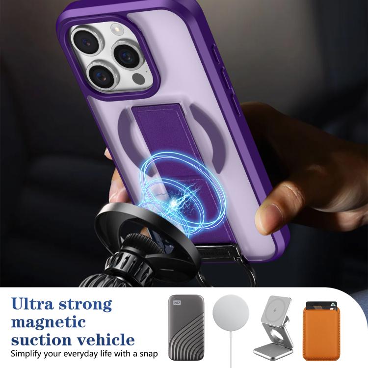 For iPhone 15 Pro Skin-Friendly D-Ring Holder Magnetic Shockproof Phone Case