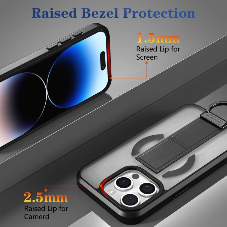 For iPhone 14 Pro Skin-Friendly D-Ring Holder Magnetic Shockproof Phone Case