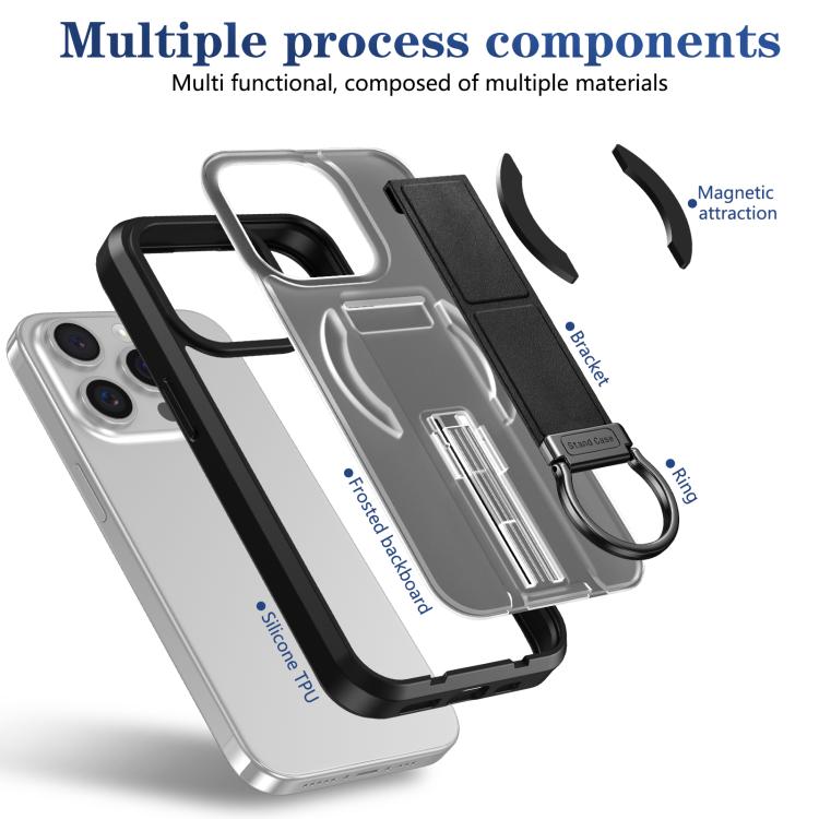 For iPhone 14 Pro Skin-Friendly D-Ring Holder Magnetic Shockproof Phone Case