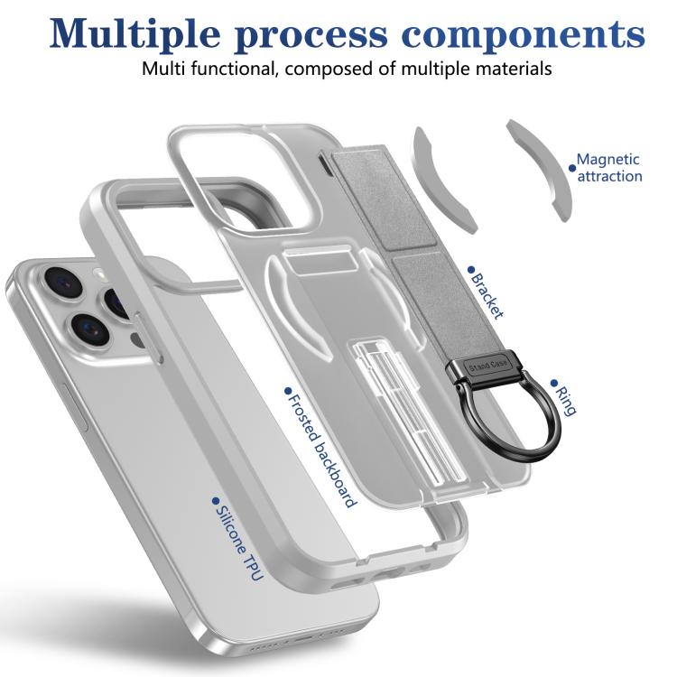 For iPhone 14 Pro Skin-Friendly D-Ring Holder Magnetic Shockproof Phone Case