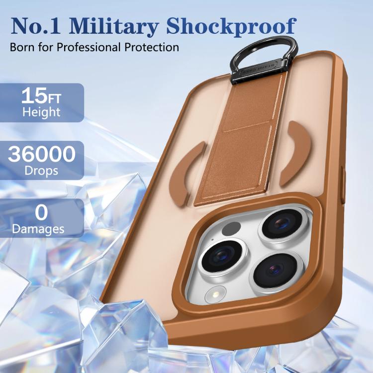 For iPhone 14 Pro Skin-Friendly D-Ring Holder Magnetic Shockproof Phone Case