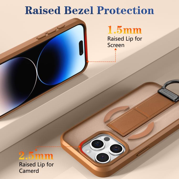 For iPhone 14 Pro Skin-Friendly D-Ring Holder Magnetic Shockproof Phone Case