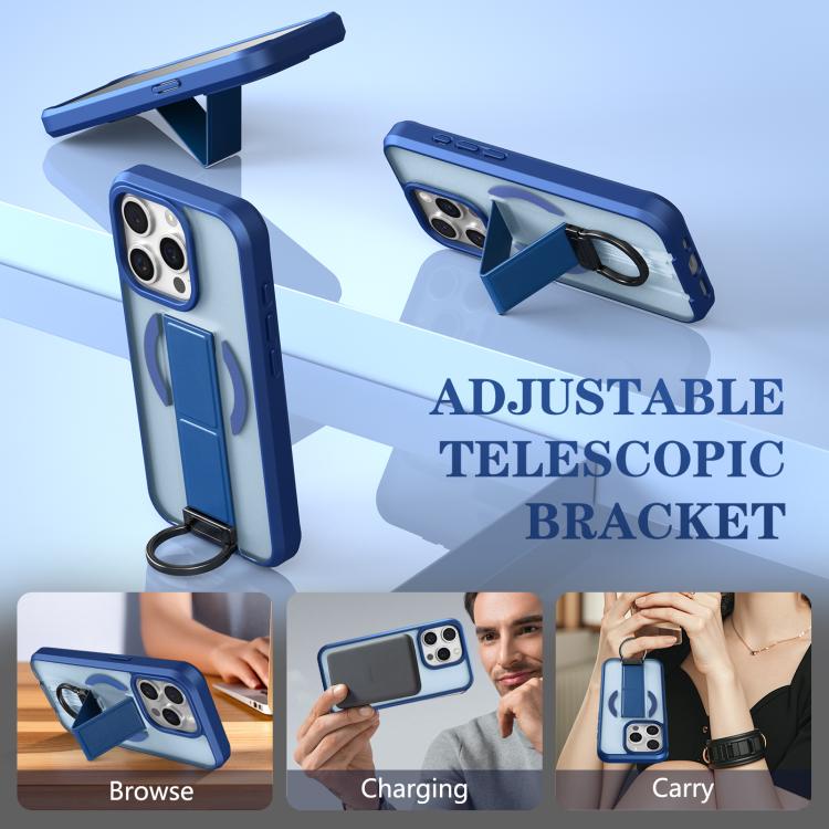 For iPhone 14 Pro Skin-Friendly D-Ring Holder Magnetic Shockproof Phone Case