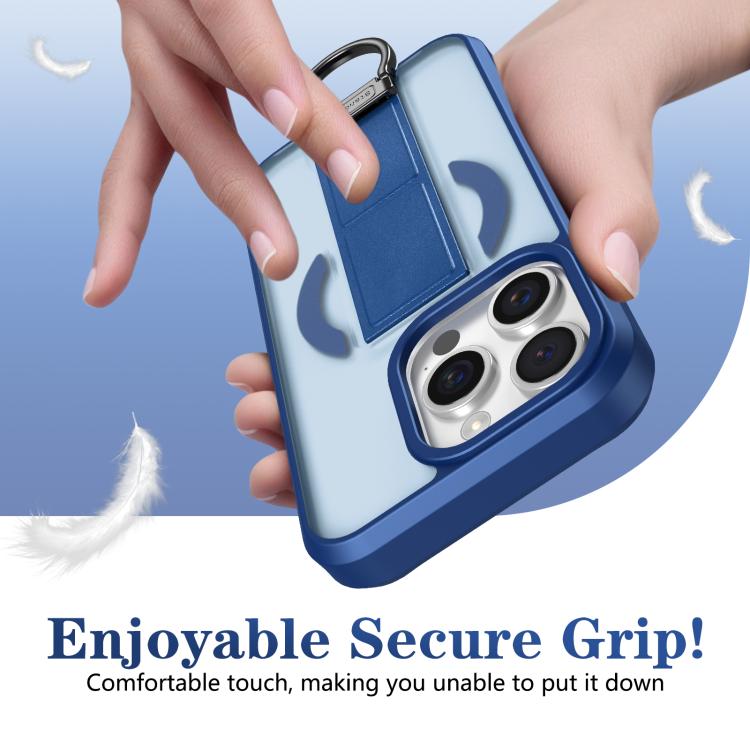 For iPhone 14 Pro Skin-Friendly D-Ring Holder Magnetic Shockproof Phone Case