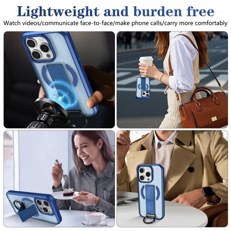 For iPhone 14 Pro Skin-Friendly D-Ring Holder Magnetic Shockproof Phone Case