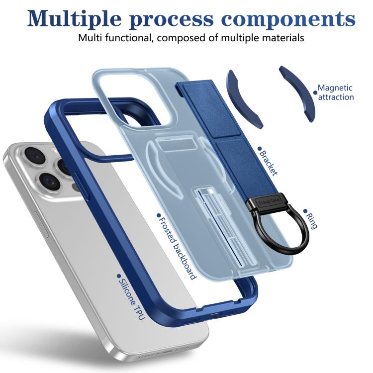 For iPhone 14 Pro Skin-Friendly D-Ring Holder Magnetic Shockproof Phone Case