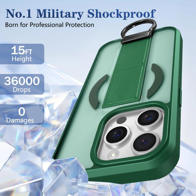 For iPhone 14 Pro Skin-Friendly D-Ring Holder Magnetic Shockproof Phone Case