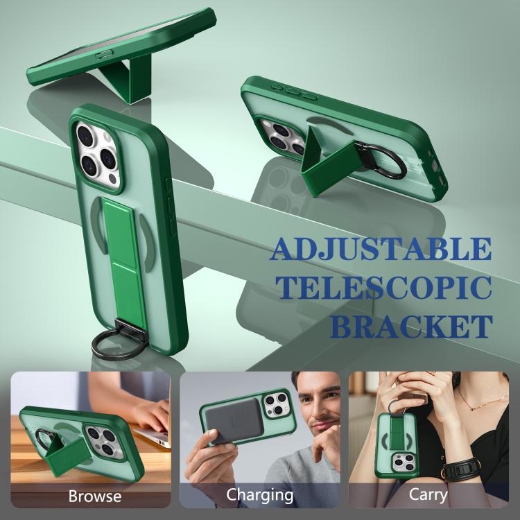 For iPhone 14 Pro Skin-Friendly D-Ring Holder Magnetic Shockproof Phone Case