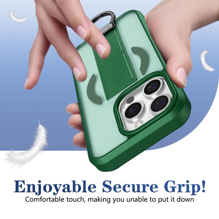 For iPhone 14 Pro Skin-Friendly D-Ring Holder Magnetic Shockproof Phone Case