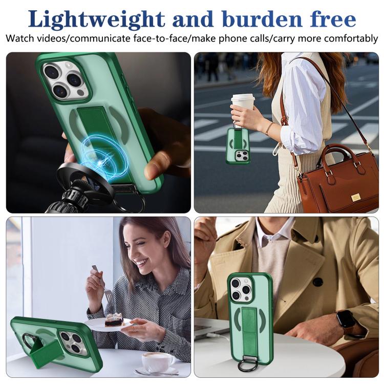 For iPhone 14 Pro Skin-Friendly D-Ring Holder Magnetic Shockproof Phone Case