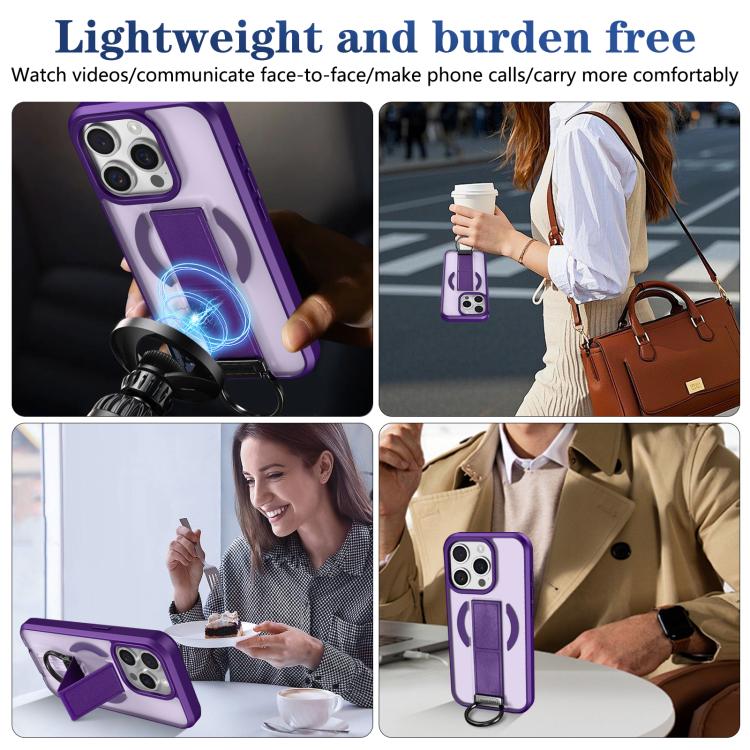 For iPhone 14 Pro Skin-Friendly D-Ring Holder Magnetic Shockproof Phone Case