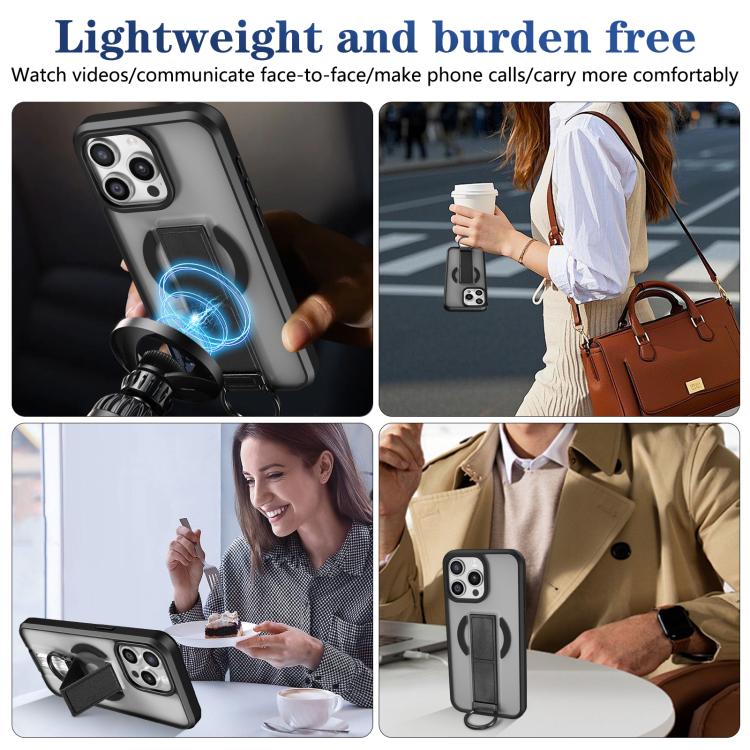 For iPhone 14 Pro Max Skin-Friendly D-Ring Holder Magnetic Shockproof Phone Case
