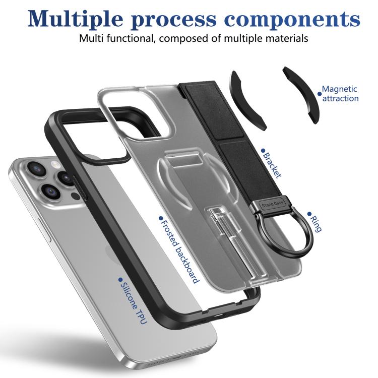 For iPhone 14 Pro Max Skin-Friendly D-Ring Holder Magnetic Shockproof Phone Case