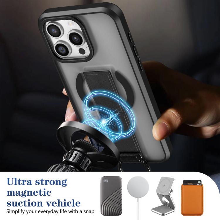 For iPhone 14 Pro Max Skin-Friendly D-Ring Holder Magnetic Shockproof Phone Case