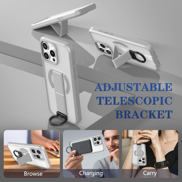 For iPhone 14 Pro Max Skin-Friendly D-Ring Holder Magnetic Shockproof Phone Case