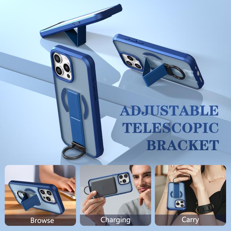 For iPhone 14 Pro Max Skin-Friendly D-Ring Holder Magnetic Shockproof Phone Case