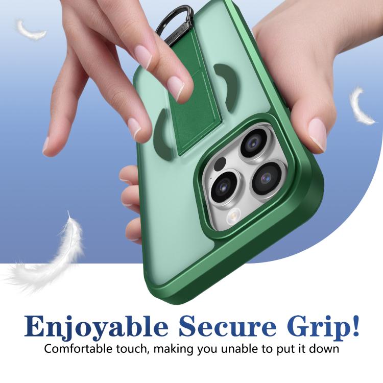 For iPhone 14 Pro Max Skin-Friendly D-Ring Holder Magnetic Shockproof Phone Case
