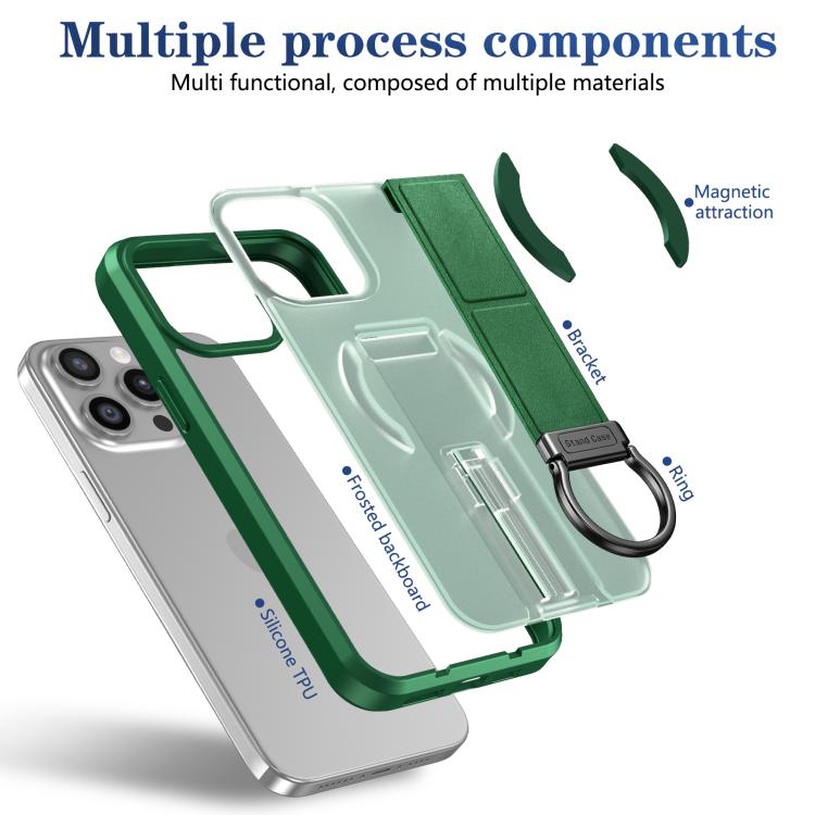 For iPhone 14 Pro Max Skin-Friendly D-Ring Holder Magnetic Shockproof Phone Case