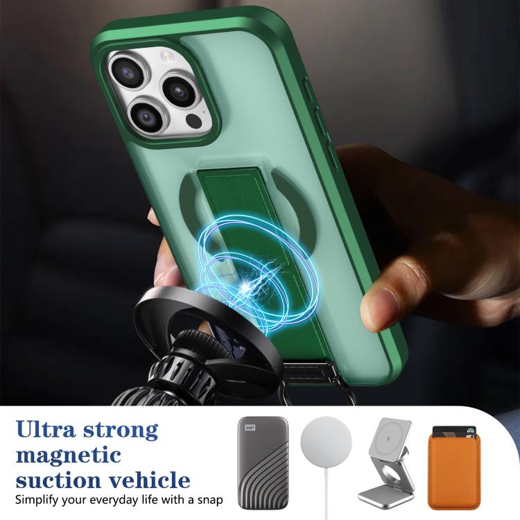 For iPhone 14 Pro Max Skin-Friendly D-Ring Holder Magnetic Shockproof Phone Case
