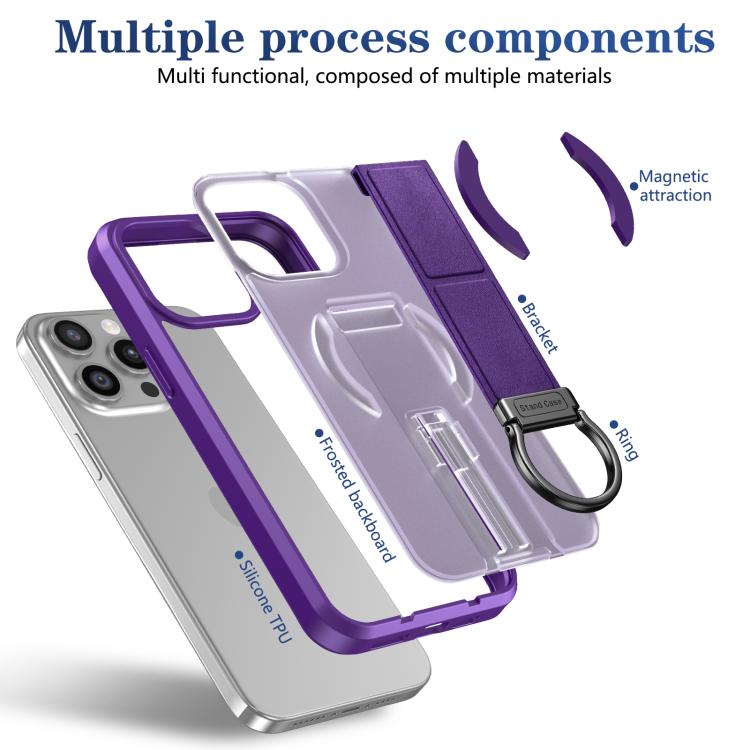 For iPhone 14 Pro Max Skin-Friendly D-Ring Holder Magnetic Shockproof Phone Case