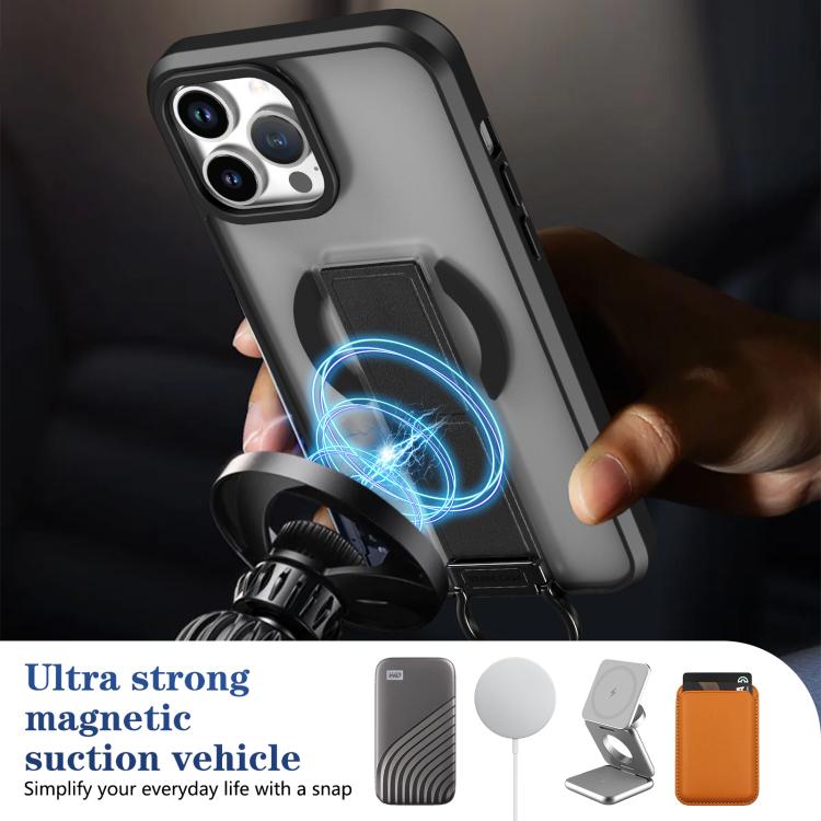 For iPhone 13 Pro Max Skin-Friendly D-Ring Holder Magnetic Shockproof Phone Case