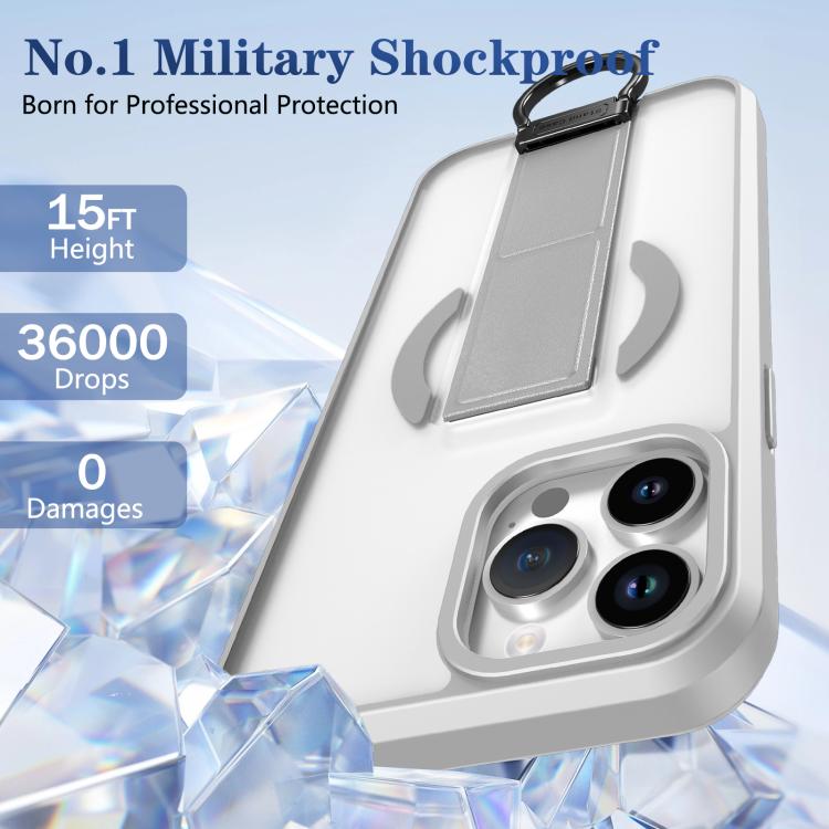 For iPhone 13 Pro Max Skin-Friendly D-Ring Holder Magnetic Shockproof Phone Case
